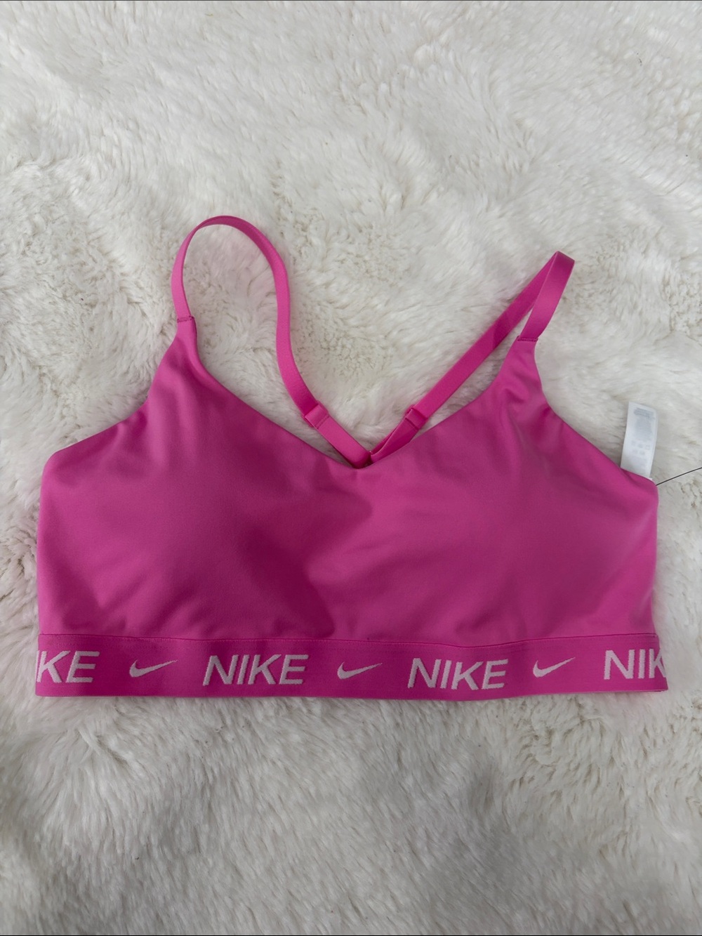 Nike Pink Strappy Light-Support Sports Bra,Size L - Picture 14 of 15